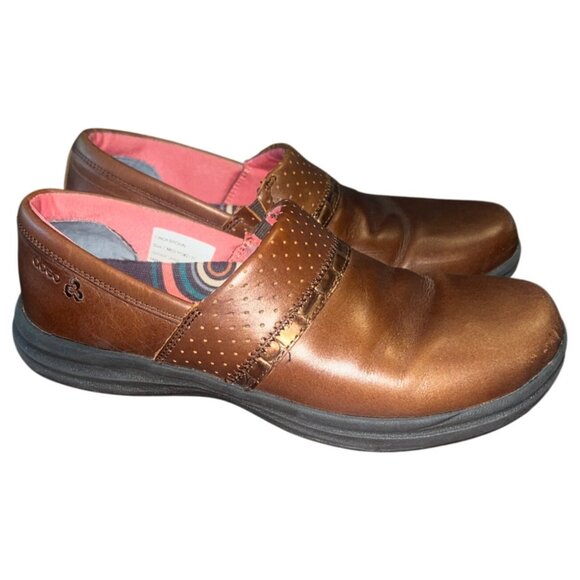 Abeo Cinda Aero System Slip On Flats Shoes Leather Brown Size 7 MED - Picture 4 of 7